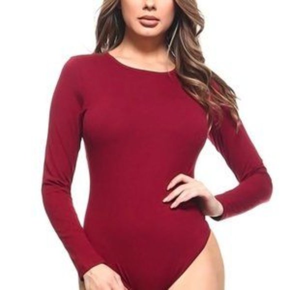 Yelete Other - NWT Yelete Long Sleeve Open Back Body Suit, Sz. L